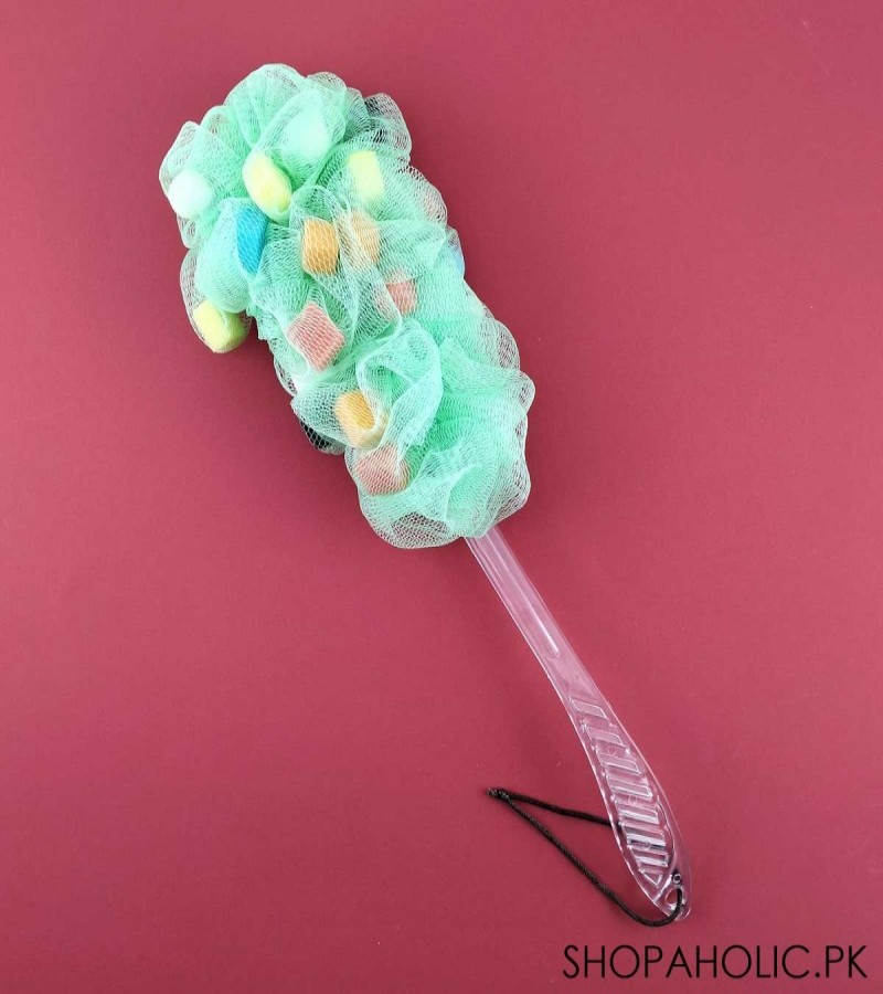 Loofah With Long Acrylic Handle