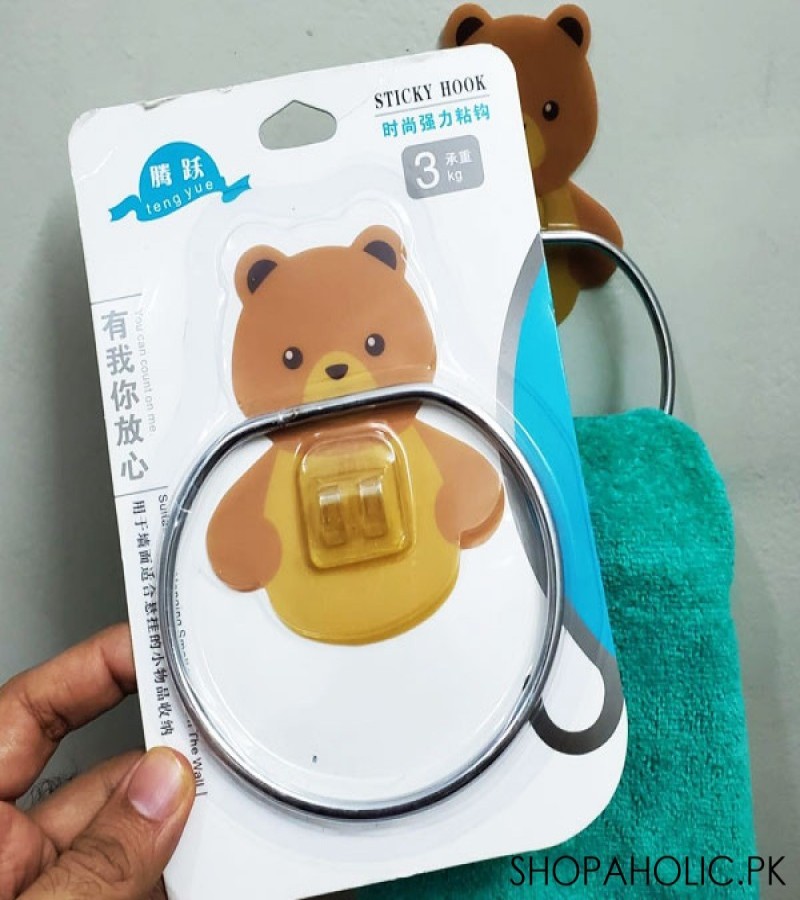 Teddy Bear Sticky Towel Hook