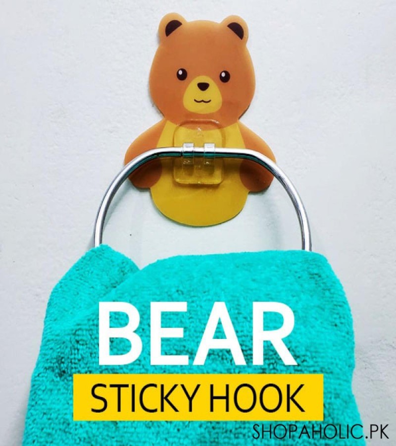 Teddy Bear Sticky Towel Hook