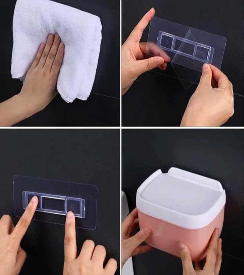 Wall-Mounted Toilet Tissue Roll Paper Holder With Shelf Storage Rack And Mobile Holder